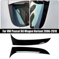 1 pora blizgaus juodo galinio lango šoninio spoilerio, skirto Volkswagen VW Passat B6 universalo variantui 2006-2010 m.