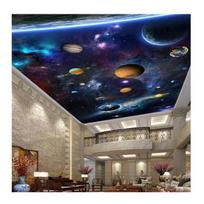 3D lubų žvaigždėtas dangus freskos kosminės žvaigždės tapetai kambario dekoras galaktikos sienų popierius sienoms 3D 200 cm(W) x 140 cm(H)