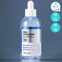 WELLAGE Tikras hialuronas 100 ampulių 100 ml, drėkinanti, Kbeauty, korėjietiška kosmetika, pavyzdys white