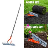 Šiaudų grėblys veja šienas sodo kalkių šalinimas Sunkiam naudojimui Dethatcher Scarifying for