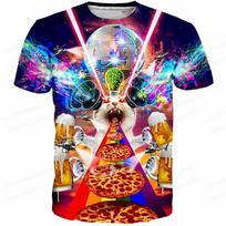 Vasaros vyriški marškinėliai Gyvūnas Katė 3D spausdinimas T-shirt Vyrams Mada Per dydį trumpomis rankovėmis T-shirt Vaikams Viršutiniai drabužiai T-shirt Juokingi S