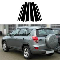 8vnt Automobilio šoninio lango durelių statramsčio apdailos stulpelių lipdukai juodi, skirti Toyota RAV4 XA30 2006 2007 2008 2009 2010 2011 2012 m.