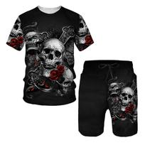 Mens Clothes Sets Summer T Shirts Sportswear Combos Short Pants 2pcs Clothing Suits Men Fashion Casual Costume Outfits S