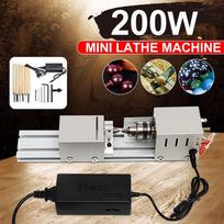 200W mini tekinimo staklės, medžio tekinimo staklės, pasidaryk pats, medienos apdirbimo įrankis, frezavimas, šlifavimas, poliravimas, drožyba, sukamieji įrankiai.
