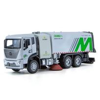 1/32 Miesto sanitarijos valymo automobilių žaislų modeliai Lieti lydinio liejiniai Durys atidarytos Garso šviesa Atitraukiami transporto priemonių modeliai vaikams dovanoms balta