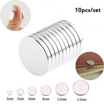 10 vnt Mini itin plonas neodimio magnetas, stiprus apvalus šaldytuvo elektromagnetas N35 NdFeB 10pcs 3×1mm