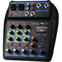 DJ maišytuvai 4 kanalų garso plokštė su Bluetooth, garso maišytuvo plokštė XRL/1/4  sąsaja, USB/MP3 kompiuterio įvestis 48V Phantom Power Stereo DJ Studio gray
