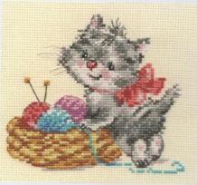 Alisa Siuvinėjimo rinkinys "Katuko svajonė" 0-97 (13x12cm)