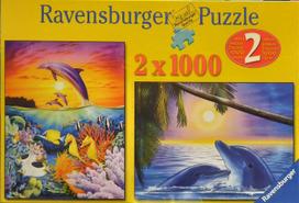 2 x 1000 Dolphin Puzzles - RAVENSBURGER dėlionė
