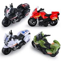 4 vnt. Vaikų inercinis motociklas Swat Fire Berniukų atsitiktinio stiliaus žaislinis automobilis Inercinis miesto tarnybos motociklas 4pcs pack