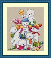 Christmas Bears SK55 siuvinėjimo rinkinys iš Merejka