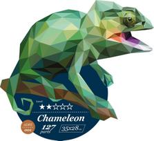Chameleon - unikali MEDINĖ dėlionė iš 127 detalių