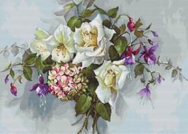 Bouquet with Roses SBA2363 - siuvinėjimo kryželiu rinkinys