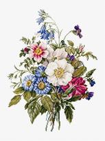 Bouquet of Summer Flowers SBU4004 - siuvinėjimo kryželiu rinkinys