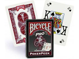Bicycle Pro Poker Peek pokerio kortos Raudonos