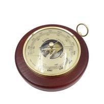 Vokiškas barometras Fischer 1366R-22, matomas mechanizmas, žalvaris, bukas