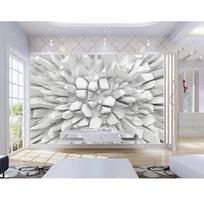 Tapetai Balti 3d Krištolinio Akmens Spyglių Fono Sienų Freska Namų Dekoravimas Svetainė Miegamasis 3d Tapetai 200 cm(W) x 140 cm(H)