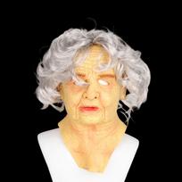Senos moters kaukė Halloween Creepy raukšlėms veido kaukė Latekso Cosplay vakarėlio rekvizitai