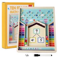 Montessori lavinantis žaislas vaikams Mediniai skaičių skaitymo karoliukai su matematikos priedu Žaidimo mokymosi veiklos dovana berniukams, mergaitėms