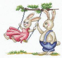 Bunnies First Date SANZ-39 - siuvinėjimo rinkinys iš Andriana