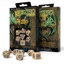 Celtic 3D Revised kauliukų rinkinys smėlio ir juodos spalvos