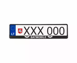 Juodi numerių rėmeliai - BATMOBILE