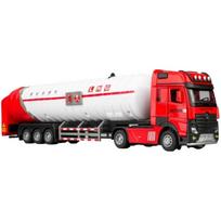 1/24 Alyvos cisternos sunkvežimio žaislinis automobilio modelio lydinio liejimas su atsitraukimo garsu ir lengvi žaislai Transporto priemonių modeliai Vaikų gimtadienio dovana raudona