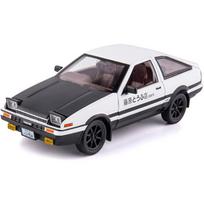 1/24 Toyota AE86 Initial D Modelio Automobilis Didelis Žaislinis Automobilis, Cinko Lydinio Atitraukiamas Žaislinis Automobilis su Garsu ir Šviesa Vaikams Berniukams Mergaitėms Dovanai 1/24-Size:21*9.2*7cm juoda/balta