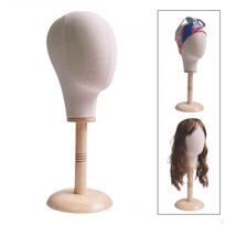 Audinio Galvos Kepurės Stovas, Manekeno Modelis, Modelio Eksponavimo Stovas Parduotuvei, Kirpyklai, beige  white