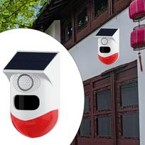 Lauko judesio signalizacija, maitinama saulės energija, stroboskopas, vandeniui atsparus infraraudonųjų spindulių detektorius, skirtas