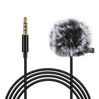 Puluz Jack Lavalier laidinis kondensatoriaus įrašymo mikrofonas 1.5 m lizdas 3.5 mm PU424