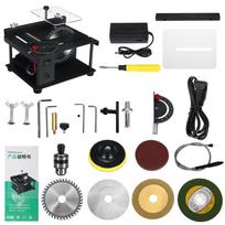 200 W 110 mm tikslumo stalo pjūklo mini stalinių pjūklų rinkinys „pasidaryk pats“ medžio apdirbimo hobis modelis amatų pjovimo įrankis diskinio pjūklo ašmenų kampo liniuotė