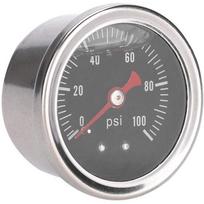 Degalų slėgio matuoklis Alyvos slėgis ABS universalus automobilio degalų slėgio matuoklis 0-100 PSI Package:6.8*5.9*4.7cm sidabras