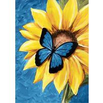 Deimantinis paveikslas Butterfly and Sunflower WD031