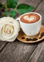Deimantinis paveikslas Coffee and Rose WD045 27*38 cm