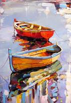 Deimantinis paveikslas Boats WD122 27*38 cm