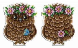 Cute Owlet SR-344 - Siuvinėjimo rinkinys