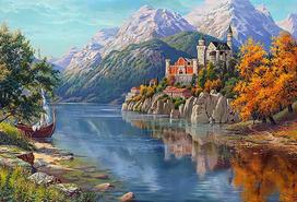 Deimantinis paveikslas Castle in the Mountains WD2461