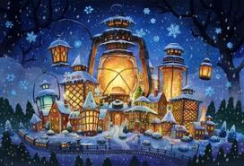 Deimantinis paveikslas Christmas Lights WD2387