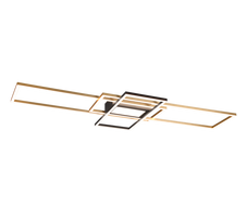 Lubinis LED šviestuvas TRIO IRVINE, 60W 7100lm 3000 - 6500K, aukso sp 105x42xh6cm su pultu