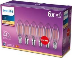 LED bulb 4,3W (40W) E14 WW B35 CL ND CLA 470Lm 6 psc. 929001889785 | 8718696775035