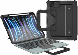 Nillkin Bumper GO Keyboard (Backlit Version) Apple iPad Air 4/5/10.9 2020/11 2024/ Pro 11 2020/2021/2022 dėklas planšetiniam kompiuteriui juodos spalvos