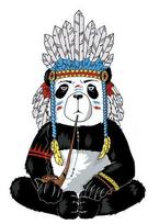 Deimantinis paveikslas Hippie Panda WD216 27*38 cm