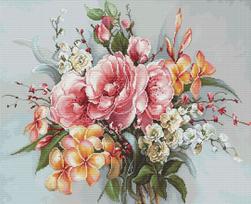 Flower Bouquet SBA2364 - siuvinėjimo kryželiu rinkinys