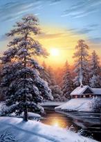 Deimantinis paveikslas Winter sunrise WD2611