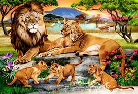Deimantinis paveikslas Lion Family WD2507