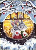 Deimantinis paveikslas Rabbits' Cosy Home WD2384