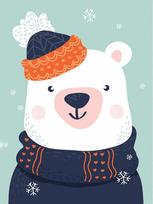 Deimantinis paveikslas Snow Bear 15*20 cm WD2538