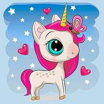 Deimantinis paveikslas Unicorn in Love 20*20 cm WD2530