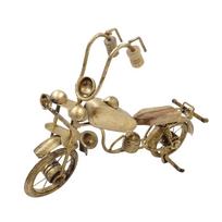 Retro klasikinio motociklo metalinis modelis – antikinė bronza – dovana